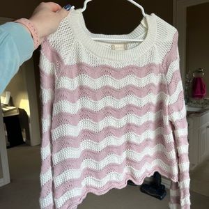 Altar'd State Kelsey Striped Chenille Sweater